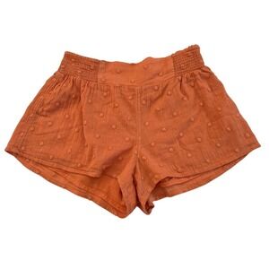 Oneill Womens Coral Cotton Dotted Shorts, Oneill Womens Size Small 117
